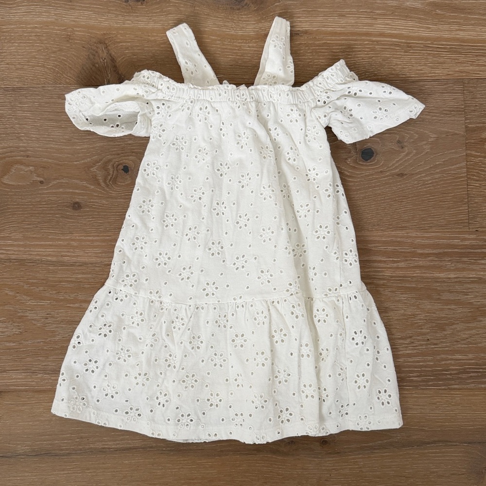 Zara Cream Eyelet Dress